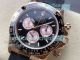 QF Top Clone Gain Weight Rolex Black Face Daytona Rose Gold 4131 Oysterflex Strap Watch (2)_th.jpg